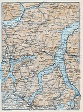 Lake Como 1931 small paper original Bellagio Colico Dongo Lecco Erba Lugano