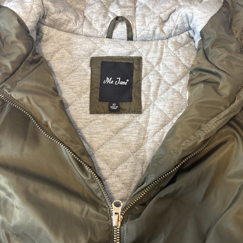 Girls Youth Size 10 Jacket Lined Coat By Me Jane In Army Green - Picture 5 of 13