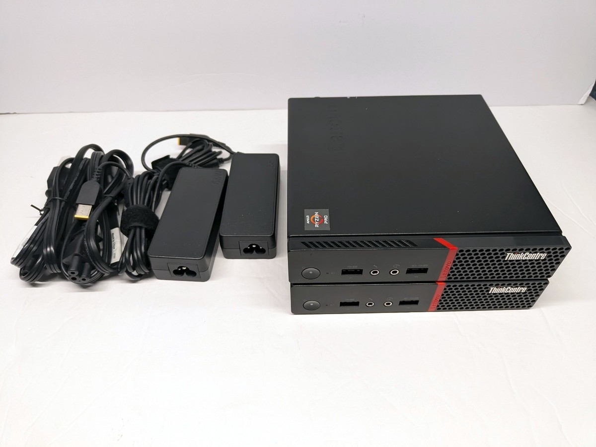 Lot of 2 Lenovo ThinkCentre M715q Tiny Mini PC Ryzen 5 Pro 2400GE