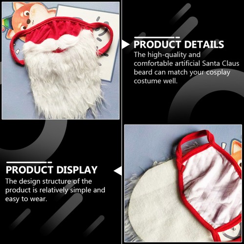 2 Pcs Funny Facial Decoration Beard Costume Party Fake Elder Santas - Bild 2 von 12