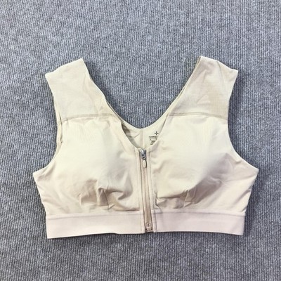 Tommie Copper Sports Bra Womens XL Zip Front Shoulder Support Activewear Gym
