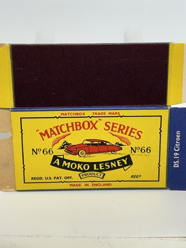 BOX ONLY Vintage All Original Matchbox Moko Lesney 66 DS. 19 Citroen - Picture 7 of 11