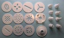 Cuisinart Manual Cookie Press Complete Accessories Bundle - 12 Discs, 8 Tips