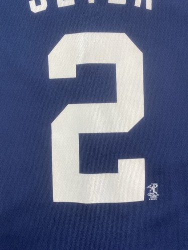 Vintage Derek Jeter Jersey Boys Extra Large Blue Team Nike New York Yankees y2k - Picture 8 of 17