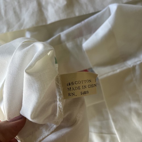 Vintage Stamped for Embroidery Floral Duck Queen Pillowcases Set of 6 White - Picture 8 of 9