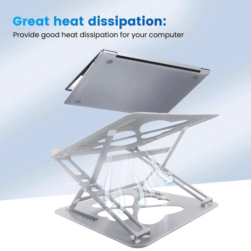 Adjustable Laptop Stand for Desk Holds 10-20 Inch Laptops Up to 55 lbs