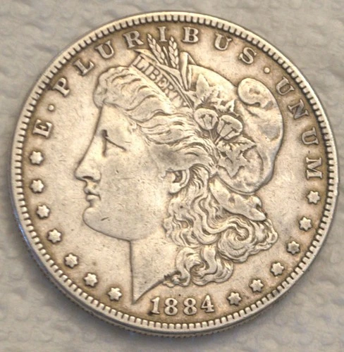 1884 DOT VAM3 Morgan Silver Dollar VF