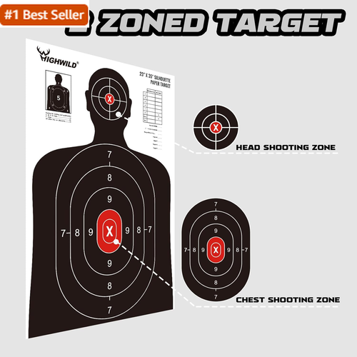 Highwild Shooting Range Silhouette Paper Target - 23X35 Inches - Suitable for Ha - Picture 3 of 10