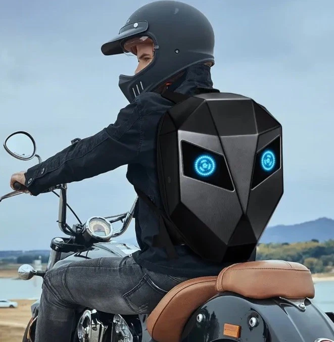 Zaino moto LED Dinamico APP Display LED Supporto Testo/Immagine/Gif Animazione - Immagine 3 di 4