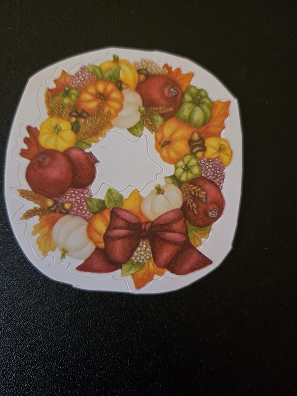 Creative Memories Autumn Wreath Scrapbook Sticker Pumpkins,  Apples,  Leaves