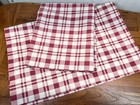 Croscill Classics Country Plaid Valance Barn Red Curtain Checked Red Set 2