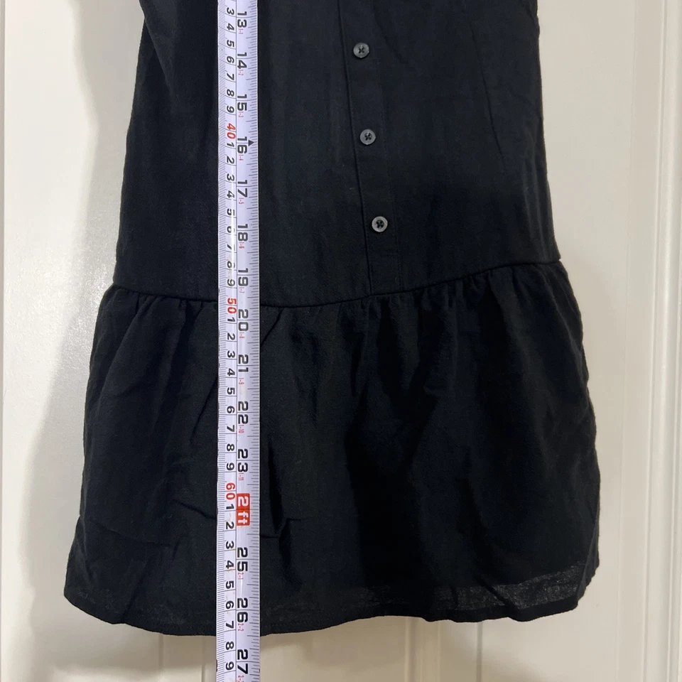 Vestido para niñas con botones delanteros cintura caída - clase de arte M (8) % 100 algodón Foto 2 de 4