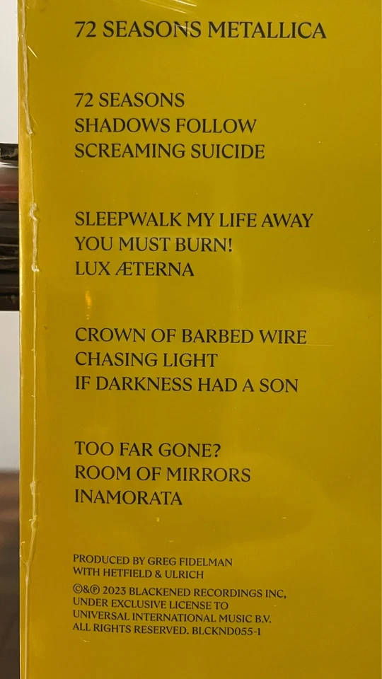 METALLICA - 72 Seasons Ltd Edition Indi Midnight Coloured 2LP Vinyl New & Sealed - Image 4 of 4