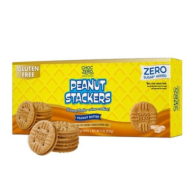ChocZero Peanut Stackers Sandwich Cookies   Gluten Free, 9 Ounce (Pack of 1)
