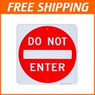 High Visibility Do Not Enter Sign, 24x24" Aluminum