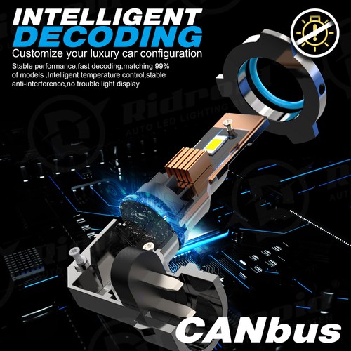 For Ford F 150 2015-2023 6500K Front LED Headlight High/Low Beam+Fog Light Bulb - Picture 10 of 24
