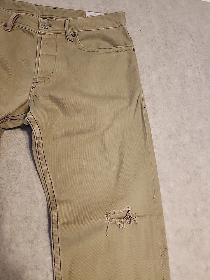 Мужские джинсы Diesel 34x34 коричневые Braddom 008QU стандартные узкие морковные 3D W33 L32 - Изображение 4 из 4