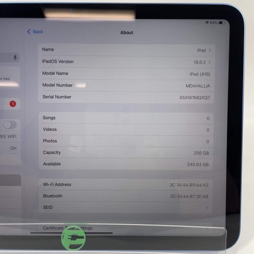 Solo WiFi Apple iPad 11" (A16) 256GB Blu MD4H4LL/A - Foto 3 di 9