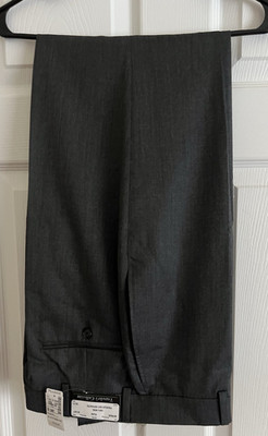NWT Jos.A.Banks Men's 100% Wool Grey/Black Pants W-30'' L 34.5'' Not hemmed yet