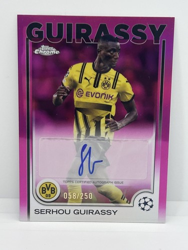 2024-25 Topps Chrome UCC Serhou Guirassy Refractor Auto /250 Borussia Dortmund