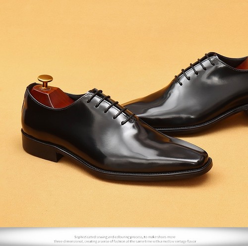 Mens Shoes New Genuine Leather British Pointed Toe Business Work Oxford Shoes Sz - Picture 14 of 26