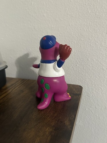 Figura de béisbol de colección Barney púrpura dinosaurio Lyons Group divertido juguete 1993 - Imagen 4 de 10