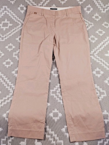 Paul Smith Womens Dusty Pink Trousers W33 L27 Cotton Stretch Straight Leg Italy - Picture 3 of 17