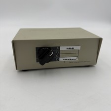 Vintage DB25 4-Port Manual Data Transfer Switch Box RS-232 Parallel Serial A/B/C