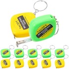 2 Pieces Small Tape Measure Keyring Tiny Keychain High Precision