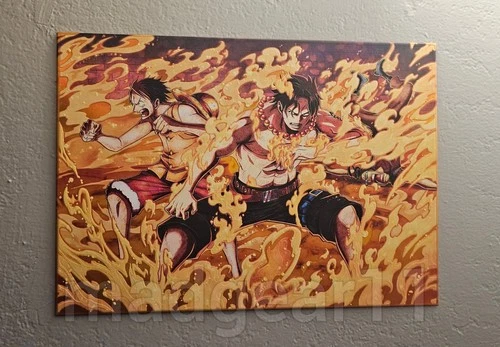 Flames of Marineford Limited Edition Displate | One Piece | Ace Luffy Galdino