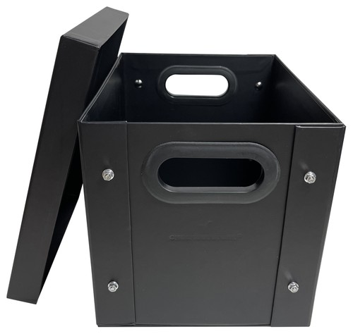2 CheckOutStore Black 7" Vinyl Record 45 RPM Storage Box - Imagen 2 de 5