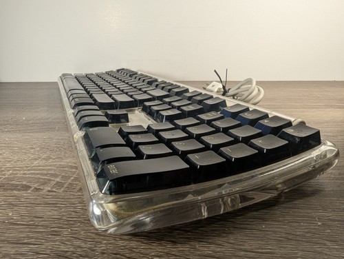 Vintage Apple M7803 Pro USB Wired Keyboard Clear Black Tested and Working - Picture 7 of 7