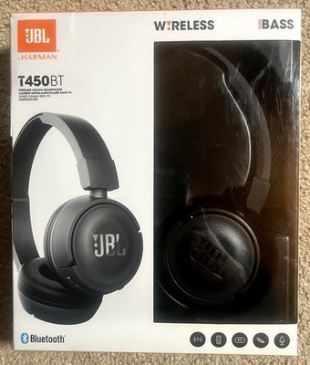 JBL T450BT Wireless On-Ear Headphones New In The Box