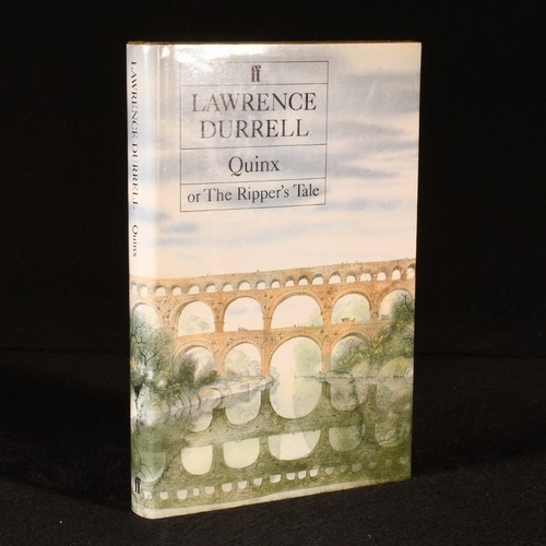 Enveloppe poussière signée Quinx ou le conte de l'éventreur Lawrence vente en gros Durrell 1985