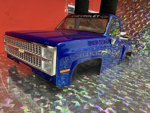 Axial SCX10 iii 1982 Chevy K-10 Body Blue Factory Painted W/lights 1/10 - Picture 4 of 7