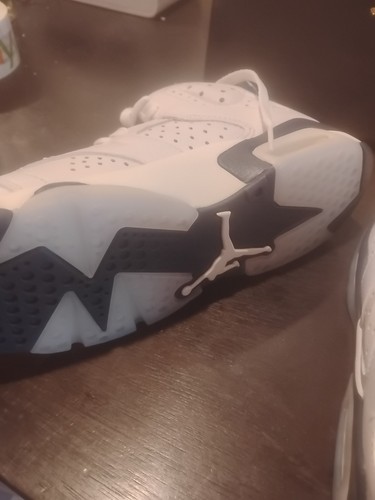 NIKE JORDAN 6 RETRO (PS) BIANCO BLU NAVY MEZZANOTTE TAGLIA 5Y 384666-141 - Foto 6 di 10