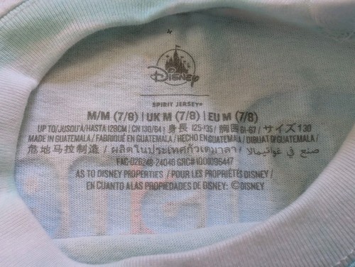 Walt Disney World WDW Spirit Jersey Youth Sz M Light Blue Play In The Park EUC - Picture 3 of 11