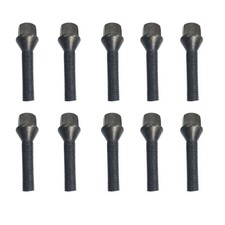 10 Schwarze Radschrauben Radbolzen Kegelbund M14x1,5 50mm Opel Peugeot Renault S