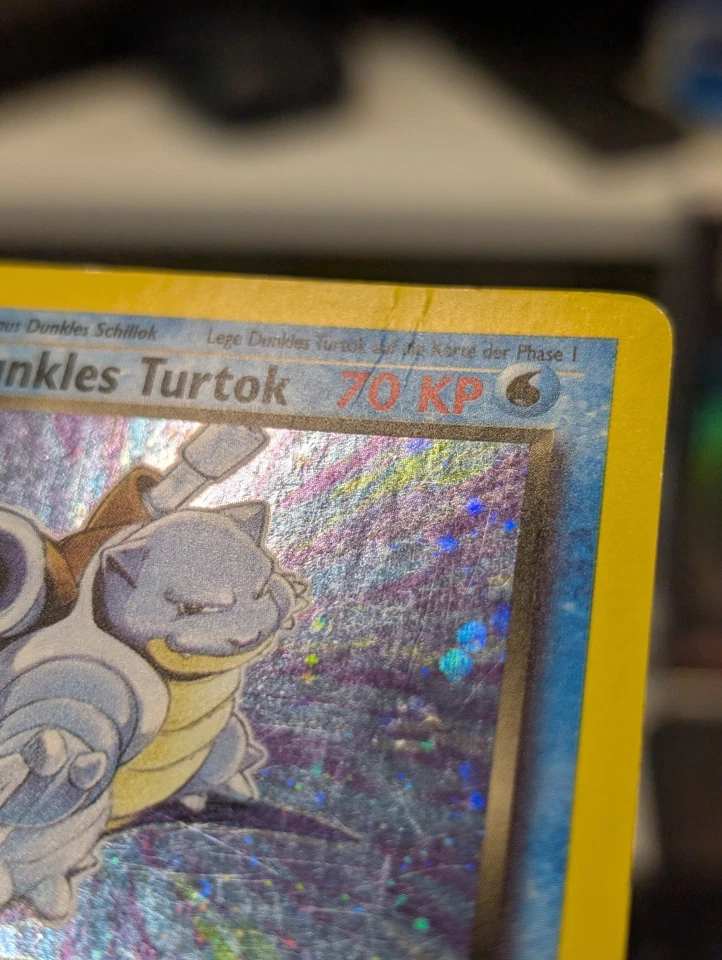 GERMAN DARK BLASTOISE DUNKLES TURTOK 3/82 HOLO RARE POKEMON TCG DAMAGED READ - Image 4 of 4