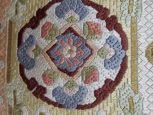 Vintage traditionelle japanische Gold Metallic Brokat Seide Obi Panel 268x35cms - Bild 7 von 13