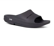 NWOT OOFOS Womens Ooahh Recovery Slide Sandals Shoes 8 Black Comfort Slip On