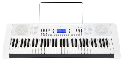 Zeitloses 61-Tasten Keyboard in weiß mit USB/MP3 Port im Set inkl. Schule - Bild 4 von 11