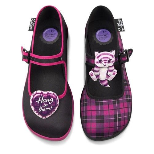 Chocolaticas® Hang In There Women's Mary Jane Flat Shoes BNIB Brand New - Z03 - Picture 4 of 8