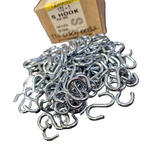 Larson 172-1 1" S-Hook Open Heavy Zinc Plated Forged Steel LOT OF 193 - Picture 4 of 9