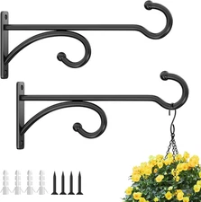 Pickpiff 8-Inch Planter Hooks for Hanging Plants - Plant Hanger Hook Indoor Outd