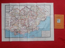 CARTE MURALE SCOLAIRE DEPARTEMENTALE DU VAR EN COULEUR EDITIONS ANDRE LESOT 