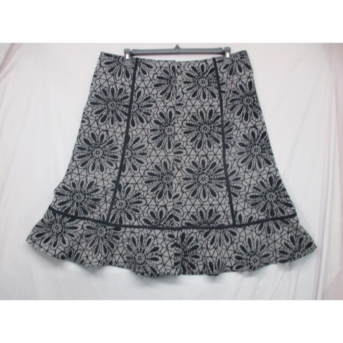 East 5th Floral Knee-Length Ruffle A-Line Skirt Velvet Womens Size 18 - Picture 6 of 11
