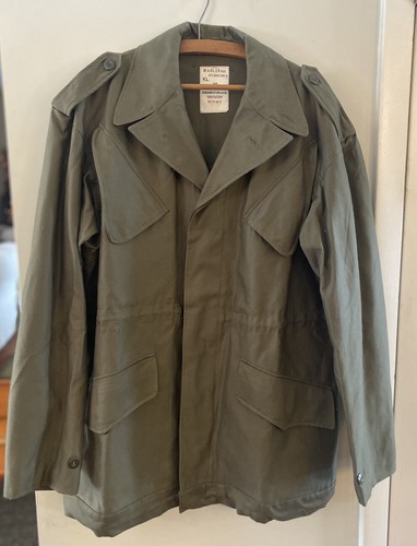 Vtg 1988 Whaler Coat 8355 Military Green Made In Holland Field Jacket Sz L/XL - Picture 10 of 10