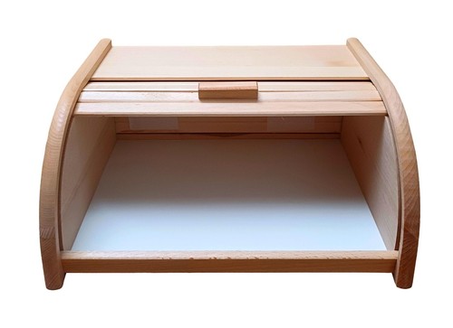 Wooden Bread Box Apollo Roll Top Bin Storage Loaf Kitchen Small Large 20 types - Picture 71 of 115