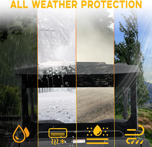 Hisun Massimo 500 700 Soft Rear Windshield,Back Window with Zipper Replacement - Picture 7 of 12